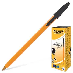 Ручка шариковая BIC &quot;Orange&quot;, ЧЕРНАЯ, корпус оранжевый, узел 0,8 мм, линия письма 0,3 мм, 8099231, фото 1