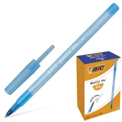 Ручка шариковая BIC &quot;Round Stic&quot;, СИНЯЯ, корпус голубой, узел 1 мм, линия письма 0,32 мм, 921403, фото 1