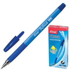 Ручка шариковая с грипом BEIFA (Бэйфа) &quot;A Plus&quot;, СИНЯЯ, корпус синий, узел 1 мм, линия письма 0,7 мм, KA124200CS-BL, фото 1