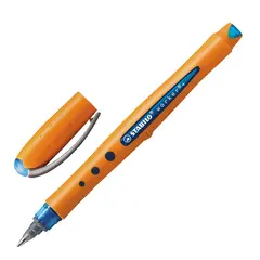 Ручка-роллер STABILO &quot;Worker&quot;, СИНЯЯ, оранжевый корпус &quot;soft-touch&quot;, узел 0,7 мм, линия письма 0,5 мм, 2018/41, фото 1
