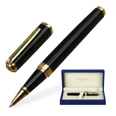 Ручка-роллер подарочная WATERMAN &quot;Exception Black GT Slim&quot;, черный лак, позолоченные детали, черная, S0636990, фото 1