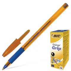 Ручка шариковая с грипом BIC &quot;Orange Grip&quot;, СИНЯЯ, корпус оранжевый, узел 0,8 мм, линия письма 0,3 мм, 811926, фото 1