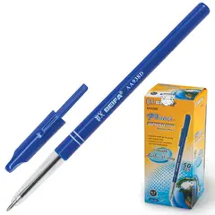 Ручка шариковая BEIFA (Бэйфа), СИНЯЯ, корпус синий, узел 0,7 мм, линия письма 0,5 мм, AA938D-BL, фото 1