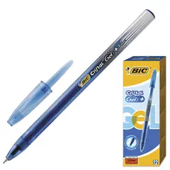 Ручка гелевая BIC &quot;Cristal Gel+&quot;, СИНЯЯ, корпус тонированный синий, узел 0,5 мм, линия письма 0,27 мм, 905489, фото 1