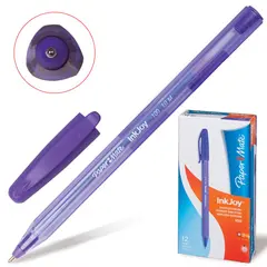 Ручка шариковая PAPER MATE &quot;Inkjoy 100&quot;, ФИОЛЕТОВАЯ, корпус тонированный фиолетовый, узел 1,2 мм, линия письма 1 мм, S0977330, фото 1