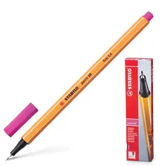 Ручка капиллярная STABILO &quot;Point&quot;, РОЗОВАЯ, корпус оранжевый, линия письма 0,4 мм, 88/56, фото 1