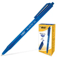 Ручка шариковая автоматическая BIC &quot;Round Stic Clic&quot;, СИНЯЯ, корпус тонированный синий, узел 1 мм, линия письма 0,32 мм, 926376, фото 1