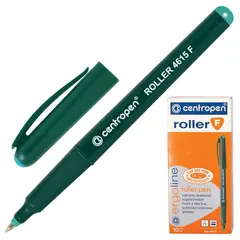 Ручка-роллер CENTROPEN, ЗЕЛЕНАЯ, трехгранная, корпус зеленый, узел 0,5 мм, линия письма 0,3 мм, 4615/1З, фото 1