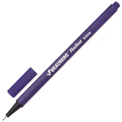 Ручка капиллярная BRAUBERG &quot;Aero&quot;, ФИОЛЕТОВАЯ, трехгранная, металлический наконечник, линия письма 0,4 мм, 142255, фото 1