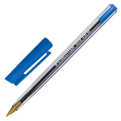Ручка шариковая STAEDTLER  &quot;Stick&quot;, СИНЯЯ, корпус прозрачный, узел 1 мм, линия письма 0,35 мм, 430 M-3, фото 1
