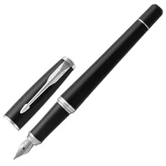 Ручка перьевая PARKER &quot;Urban Core Muted Black CT&quot;, корпус черный матовый лак, хромированные детали, синяя, 1931592, фото 1