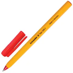 Ручка шариковая SCHNEIDER &quot;Tops 505 F&quot;, КРАСНАЯ, корпус желтый, узел 0,8 мм, линия письма 0,4 мм, 150502, фото 1