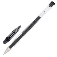 Ручка гелевая UNI-BALL &quot;Signo&quot;, ЧЕРНАЯ, корпус прозрачный, узел 0,7 мм, линия письма 0,4 мм, UM-120 BLACK, фото 1