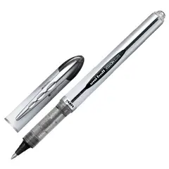 Ручка-роллер UNI-BALL &quot;Vision Elite&quot;, ЧЕРНАЯ, корпус серый, узел 0,8 мм, линия письма 0,6 мм, UB-200(08)BLACK, фото 1