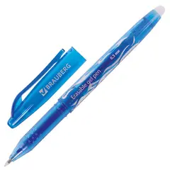 Ручка стираемая гелевая BRAUBERG, СИНЯЯ, узел 0,5 мм, линия письма 0,35 мм, 142823, фото 1