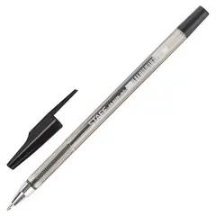 Ручка шариковая STAFF AA-927, ЧЕРНАЯ, корпус тонированный, хромированные детали, 0,7 мм, линия 0,35 мм, 142810, фото 1