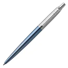 Ручка гелевая PARKER &quot;Jotter Waterloo Blue CT&quot;, корпус голубой, детали из нержавеющей стали, черная, 2020650, фото 1