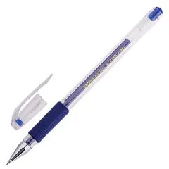 Ручка гелевая CROWN &quot;Hi-Jell Grip&quot;, СИНЯЯ, узел 0,5 мм, линия письма 0,35 мм, HJR-500R, фото 1