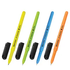 Ручка шариковая масляная BRAUBERG &quot;i-Stick Neon&quot;, СИНЯЯ, корпус ассорти, узел 0,7 мм, линия письма 0,35 мм, 142948, фото 1