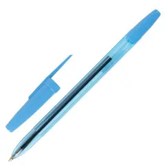 Ручка шариковая масляная STAFF &quot;Office&quot;, СИНЯЯ, корпус тонированный синий, узел 1 мм, линия письма 0,7 мм, 142962, фото 1