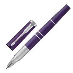 Ручка &quot;Пятый пишущий узел&quot; PARKER &quot;Ingenuity Deluxe Blue Violet CT&quot;, корпус фиолетовый, хромированные детали, черная, 1931454, фото 1