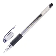 Ручка гелевая с грипом CROWN &quot;Hi-Jell Needle Grip&quot;, ЧЕРНАЯ, узел 0,7 мм, линия письма 0,5 мм, HJR-500RNB, фото 1