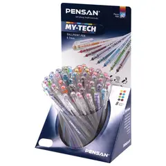 Ручка шариковая масляная PENSAN &quot;My-Tech Colored&quot;, палитра ярких цветов АССОРТИ, 0,7 мм, дисплей, 2240/S60R-8, фото 1