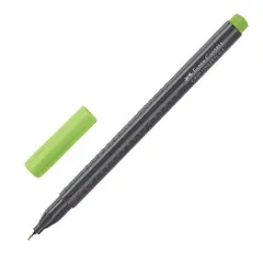 Ручка капиллярная FABER-CASTELL &quot;Grip Finepen&quot;, СВЕТЛО-ЗЕЛЕНАЯ, трехгранная, корпус черный, 0,4 мм, 151666, фото 1