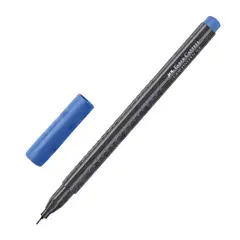 Ручка капиллярная FABER-CASTELL &quot;Grip Finepen&quot;, СИНЯЯ, трехгранная, корпус черный, 0,4 мм, 151651, фото 1