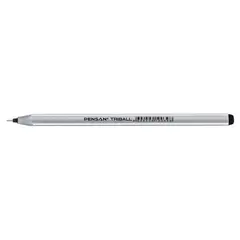 Ручка шариковая масляная PENSAN Triball, ЧЕРНАЯ, трехгранная, узел 1мм, линия 0,5мм, 1003/12, фото 1