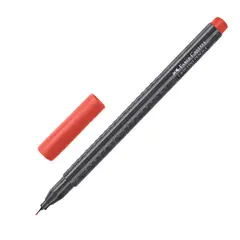 Ручка капиллярная FABER-CASTELL &quot;Grip Finepen&quot;, КРАСНАЯ, трехгранная, корпус черный, 0,4 мм, 151621, фото 1
