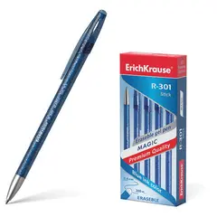 Ручка стираемая гелевая ERICH KRAUSE &quot;R-301 Magic Gel&quot;, СИНЯЯ, корпус синий, узел 0,5 мм, линия письма 0,4 мм, 45211, фото 1