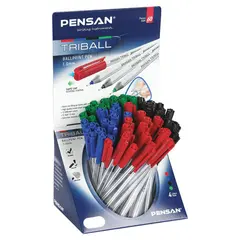 Ручка шариковая масляная PENSAN Triball Colored, классические цвета АССОРТИ, ДИСПЛЕЙ, 1003/S60-4, фото 1