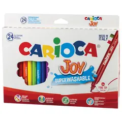 Фломастеры CARIOCA &quot;Joy&quot;, 24 цвета, суперсмываемые, вентилируемый колпачок, картонная коробка, 40615, фото 1