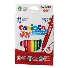 Фломастеры CARIOCA &quot;Joy&quot;, 12 цветов, суперсмываемые, вентилируемый колпачок, картонная коробка, 40614, фото 1