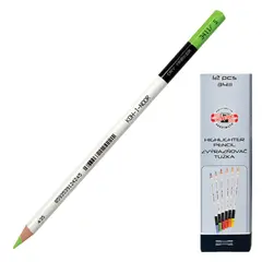 Текстовыделитель-карандаш сухой KOH-I-NOOR, ЗЕЛЕНЫЙ, линия 3-3,8 мм, 3411005008KS, фото 1