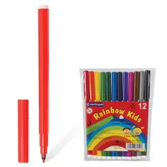 Фломастеры CENTROPEN &quot;Rainbow Kids&quot;, 12 цветов, смываемые, эргономичные, вентилируемый колпачок, 7550/12, фото 1