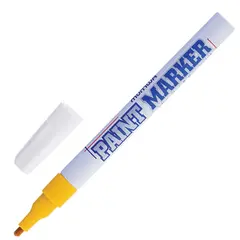 Маркер-краска лаковый (paint marker) MUNHWA &quot;Slim&quot;, 2 мм, ЖЕЛТЫЙ, нитро-основа, алюминиевый корпус, SPM-08, фото 1