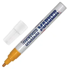 Маркер-краска лаковый (paint marker) MUNHWA, 4 мм, ЖЕЛТЫЙ, нитро-основа, алюминиевый корпус, PM-08, фото 1