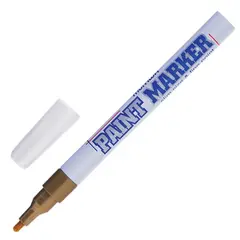 Маркер-краска лаковый (paint marker) MUNHWA &quot;Slim&quot;, 2 мм, ЗОЛОТОЙ, нитро-основа, алюминиевый корпус, SPM-07, фото 1