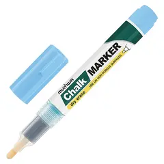 Маркер меловой MUNHWA &quot;Chalk Marker&quot;, 3 мм, ГОЛУБОЙ, сухостираемый, для гладких поверхностей, CM-02, фото 1