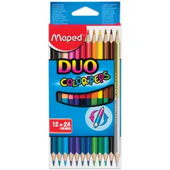 Карандаши цветные MAPED &quot;Color Pep&#039;s&quot;, 24 цвета, трехгранные, из липы, двусторонние, 829600, фото 1