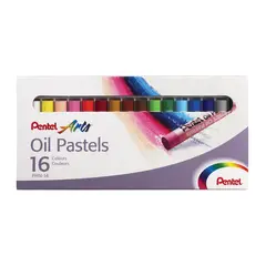 Пастель масляная художественная PENTEL &quot;Oil Pastels&quot;, 16 цветов, круглое сечение, картонная упаковка, PHN4-16, фото 1