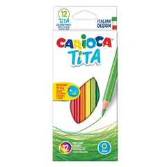 Карандаши цветные CARIOCA &quot;Tita&quot;, 12 цветов, пластиковые, грифель 3 мм, шестигранные, европодвес, 42793, фото 1