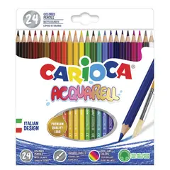 Карандаши цветные акварельные CARIOCA &quot;Acquarell&quot;, 24 цвета, шестигранные, заточенные, 42858, фото 1