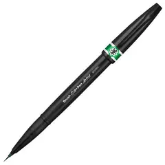 Ручка-кисть PENTEL &quot;Brush Sign Pen Artist&quot;, линия письма 0,5-5 мм, зеленая, SESF30C-D , фото 1