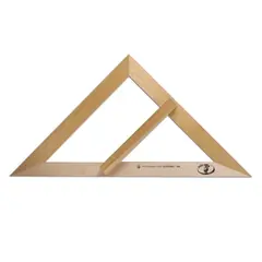 Треугольник для классной доски (треугольник классный), деревянный, 45х45х90 градусов, равнобедренный, без шкалы, С370, фото 1