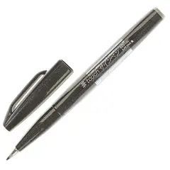 Ручка-кисть PENTEL &quot;Brush Sign Pen&quot;, линия письма 0,5-2 мм, черная, SES15C-A, фото 1