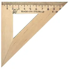 Треугольник деревянный, угол 45, 11 см, УЧД, С138, фото 1