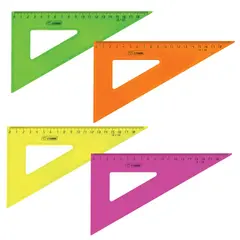 Треугольник пластиковый 30х18 см, СТАММ &quot;Neon Crystal&quot;, тонированный, прозрачный, неоновый, ассорти, ТК47, фото 1